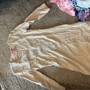 Lilly Pulitzer Beige Embroidered Dress